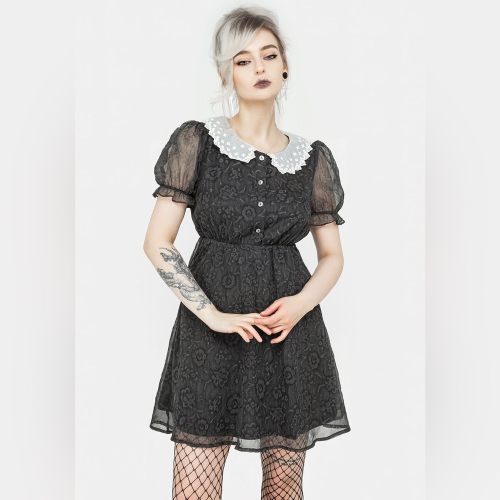 Disturbia Phantasma Lace Collar Mini Dress US 8 / UK 12 - Picture 6 of 10